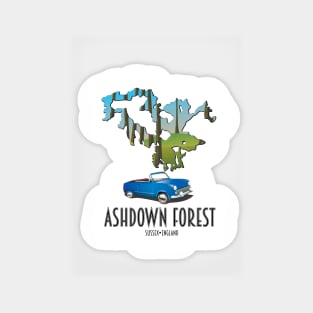 Ashdown forest Sussex map Sticker